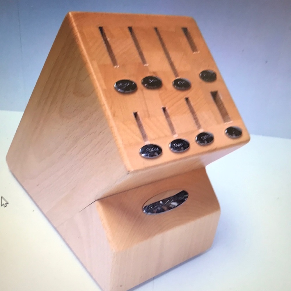 Wood Knife Block NEW Scanpan 8 slot